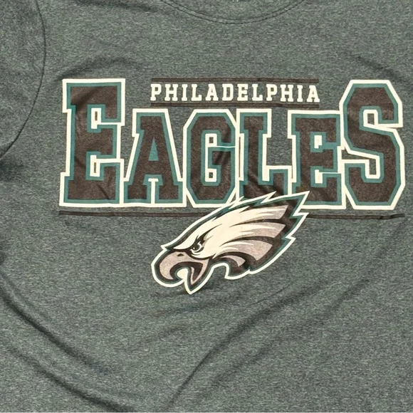 Philadelphia Eagles NFL Team Apparel T Shirt Logo Green Women’s Medium - Picture 2 of 7